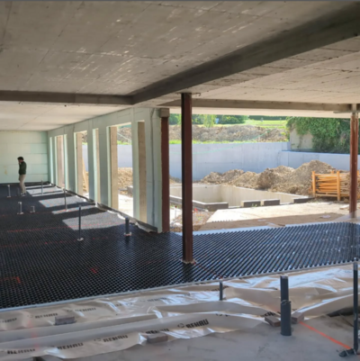 Imagen de instalación de aerotermia y ventilación en vivienda en Asturias